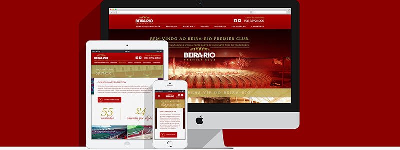 Em conjunto com o Grupo Competence, a codeHB criou o site do Beira Rio Premier Club